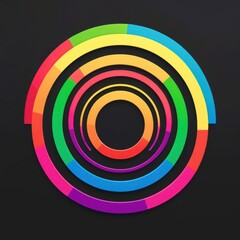 Poster - Colorful circle with a rainbow of colors