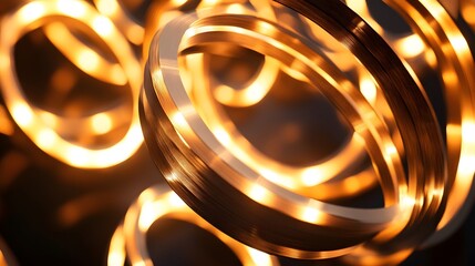 Poster - Dynamic light spirals abstract design 3d rendering digital art close-up visual concept for creative inspiration