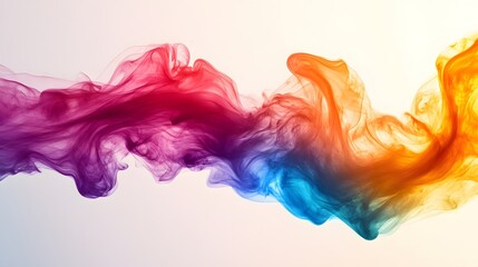 Poster - Dynamic colorful smoke waves abstract art digital creation vibrant environment aesthetic concept