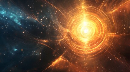 Poster - Cosmic explosion of light and energy space digital art nebula close-up stellar concepts