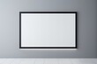 © haiqiang - blank picture frame on the wall in a room with a white floor