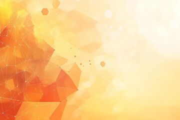 abstract orange geometric background with bright gradients and light effects.