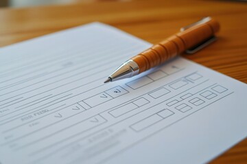 Poster - Data collection through online forms visualized with a virtual checklist and input fields showcasing ease of survey completion and feedback gathering