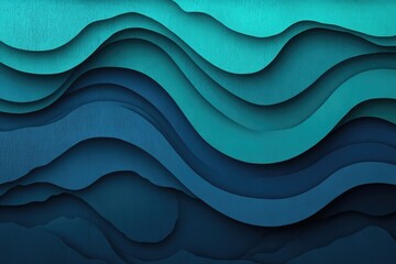 Poster - Deep petrol blue and emerald gradient design with neon accents and rough grain textures, creating a modern and striking look