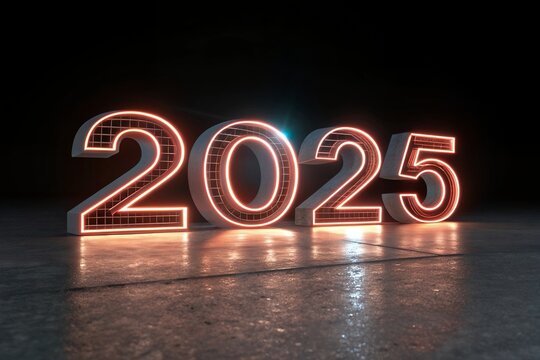 2025 Happy New Year design vector. trendy new year 2025 design template.