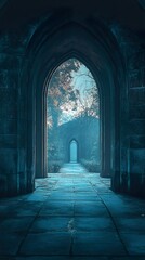 Poster - Mystical Stone Archway: A Journey Through Time