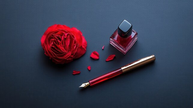 World Poetry Day celebration with handwritten verses and a vintage ink pen.