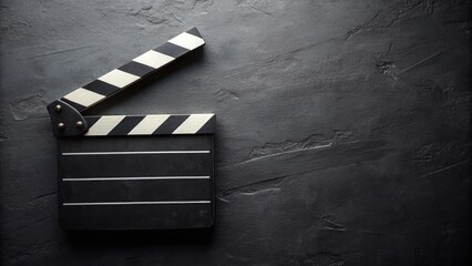 Poster - Clapperboard Sketch: Architectural Photography White on Black Background