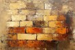 © Agent Neptunus - Abstract Brick Wall Painting in Warm Tones