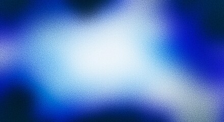 Aufkleber - Glowing blue abstract shape, dark grainy black blue background, noise texture futuristic dynamic poster header cover wallpaper banner backdrop design