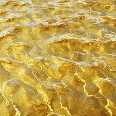 Poster - golden ripples on water surface nature hyperrealistic texture outdoor close-up water reflection