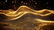 © Doni - Golden Gridded Waves With Sparkling Lights