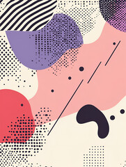 Poster - abstract geometric pattern: a vibrant and modern abstract design featuring a mix of geometric shapes
