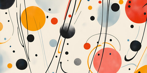 Poster - abstract colorful circles pattern