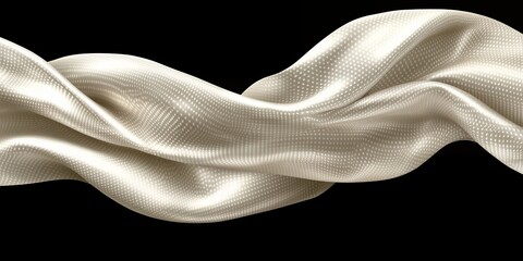 Poster - Elegant Champagne Fabric Drape Abstract Background Luxury Texture Smooth Waves Shiny Surface