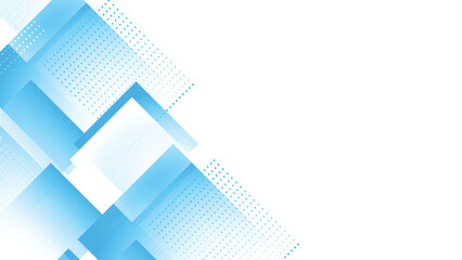 Poster - White Blue background with abstract graphic elements for presentation background design. Blue Geometric Background Abstract