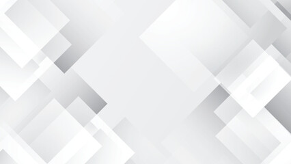 Fototapete - Abstract white background with squares pattern. White geometric background