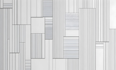 Poster - geometric abstract: silver and gray linear pattern