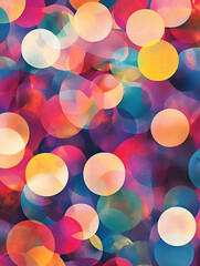 Poster - vibrant abstract circles: a captivating image featuring overlapping circles in a spectrum of rich co