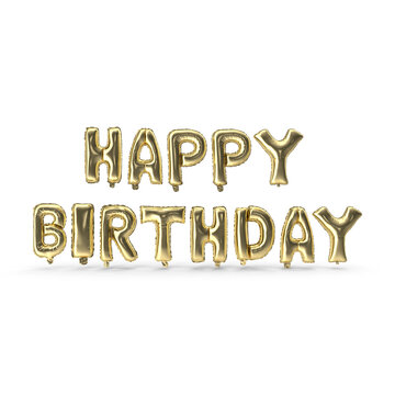 Golden Letters for Birthday Celebrations