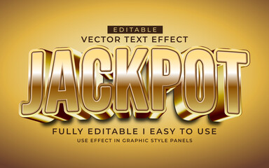 Poster - 3d editable jackpot winner text effect typography style template