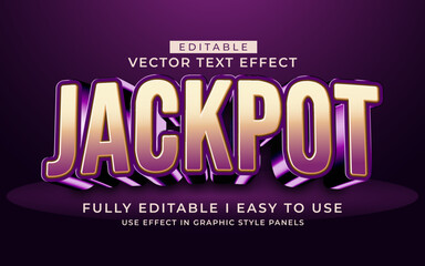 Poster - 3d editable jackpot winner text effect typography style template
