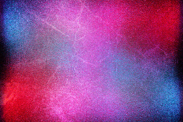 Wall Mural - Black dark blue purple orange red shiny glitter abstract background with space. Twinkling glow stars effect. Like outer space, night sky, universe. Rusty, rough surface, grain.