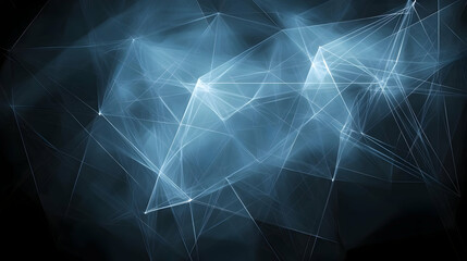 Poster - Abstract Blue Network Background Illustration