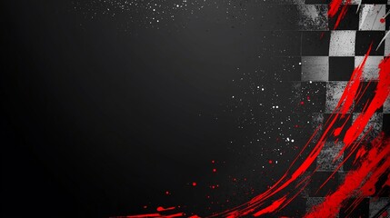 Aufkleber - Abstract racing background with checkered flag and grunge texture.