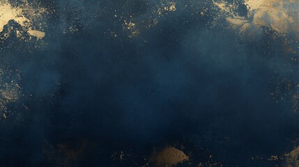 Poster - Abstract dark blue and gold textured background.