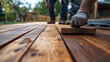 © Collorio - Wooden deck construction with professional installation, home improvement concept