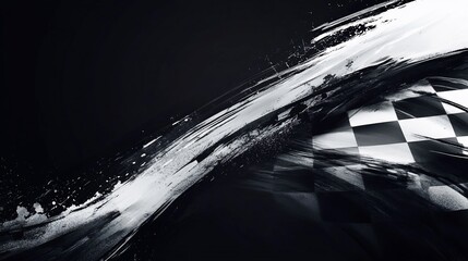 Poster - Abstract checkered flag graphic design. (1)