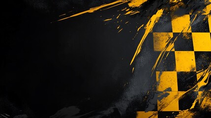 Poster - Checkered flag abstract background with grunge texture. (2)