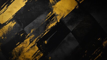 Poster - Abstract background design with diagonal gold brushstrokes on black backdrop.