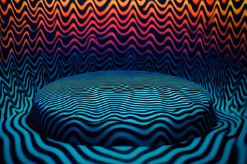 Wall Mural - Abstract 3D Background Waves