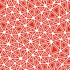 Poster - triangles background. rounded solid shapes in frames. medium triangles size. solid color style. repe