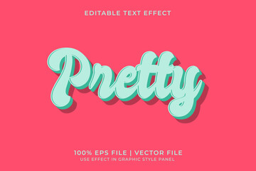 Poster - 3d Cute Pretty Editable Text Effect