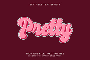 Poster - 3d Cute Pretty Editable Text Effect
