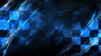 Fototapete - Checkered flag background with streaks of light.