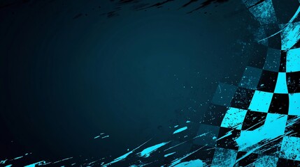 Aufkleber - Grunge checkered racing flag background. (4)