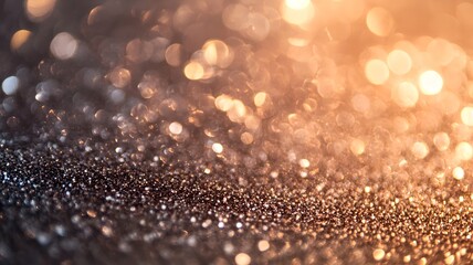 Poster - Shimmering glittering and sparkling reflections of golden amber and iridescent lights create a mesmerizing kaleidoscopic pattern in this vibrant luminous and captivating background