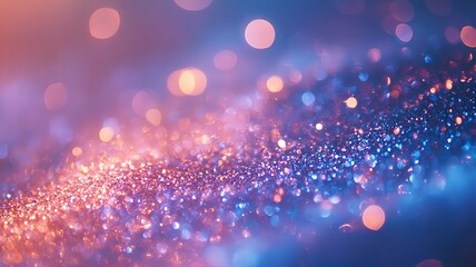 Poster - Shimmering glittering cosmic background filled with dazzling bokeh lights creating a captivating and festive atmosphere perfect for holiday decor  The vivid