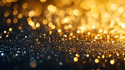 Poster - Mesmerizing golden glitter texture with shimmering sparkles backdrop  Shiny luminous and radiant abstract background with a luxurious glamorous and opulent appearance