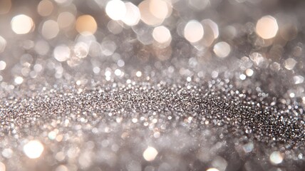 Poster - Sparkling silver glitter abstract background with shiny shimmery iridescent texture  Elegant glamorous and festive design perfect for luxury holiday themed projects