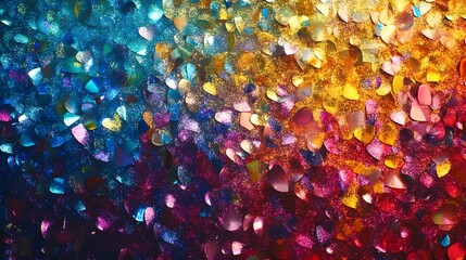 Poster - breathtaking abstract background with a brilliant kaleidoscope of prismatic crystals shimmering irid