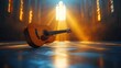 © AnggunArtworks - A guitar rests on the floor of a sunlit, ornate space, creating a serene atmosphere.