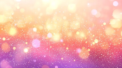 Poster - Vibrant glitter and sparkle backdrop with blurred colorful lights and bokeh effect  Festive and magical abstract wallpaper with shimmering iridescent textures in pink purple orange and yellow hues