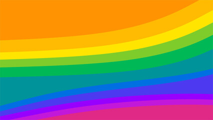 Aufkleber - Abstract colorful wavy shape background dynamic shape design vector illustration. Rainbow background