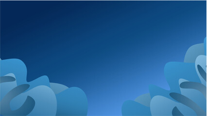 Aufkleber - Illustration of a blue abstract background with a curved gradient