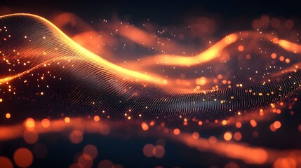 Poster - depth filled symmetrical waveform reflections with captivating shimmering sparkle and rhythmic blend